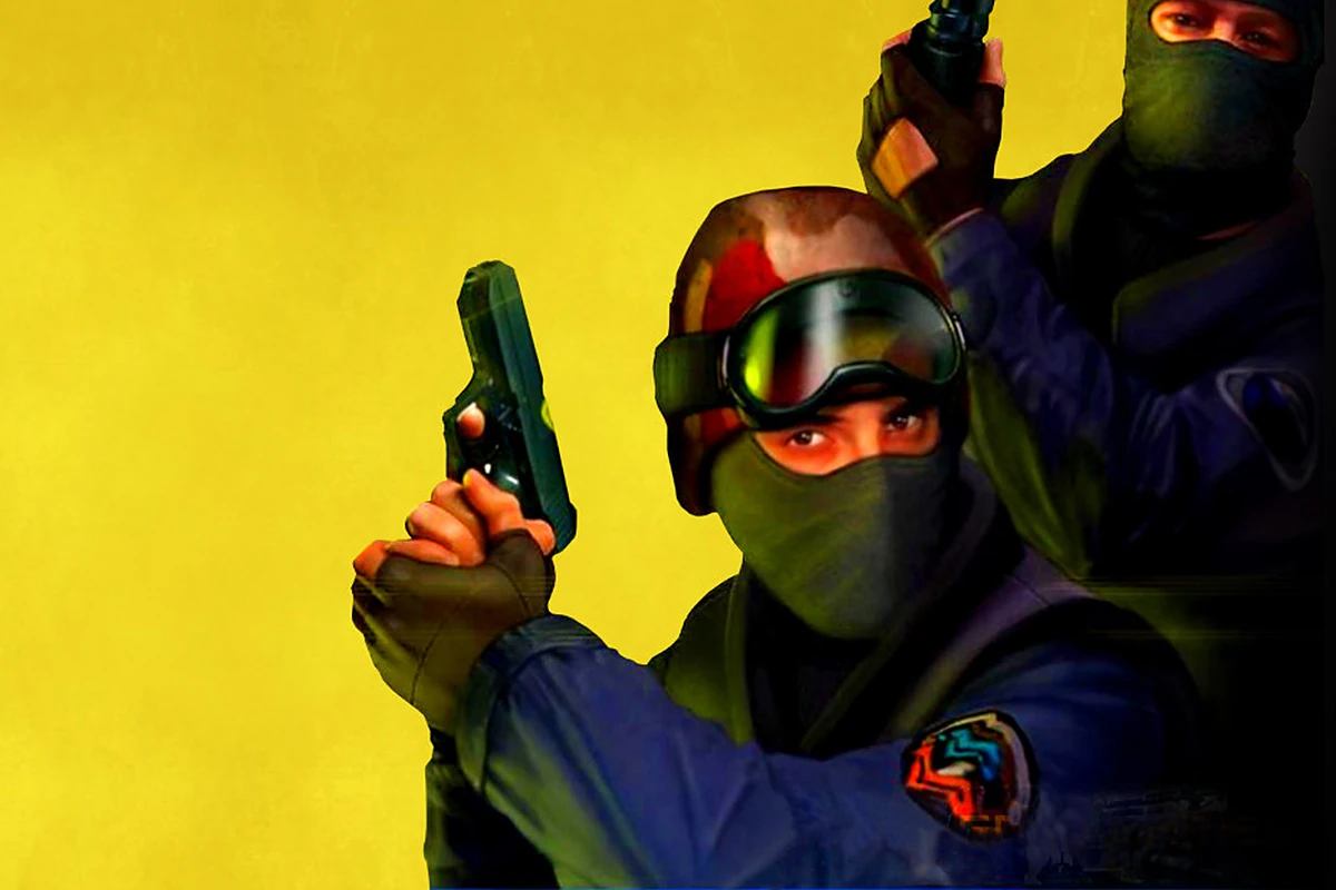 Counter-Terrorists from Counter-Strike 1.6 with pistols drawn